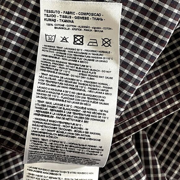 NWOT! Armani Exchange Maroon, Slim Fit Men’s Button Down Dress Shirt. Size L. - Picture 5 of 6